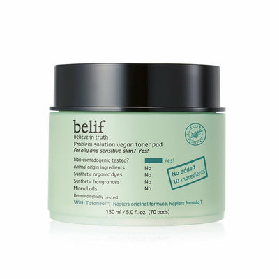 Belif Problem Solution Lot de 70 tampons de tonique végétalien 150 ml