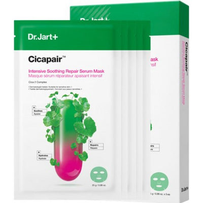 Dr.Jart+ CICAPAIR™ MASQUE SÉRUM POUR PEAU SENSIBLE CONTRE LES ROUGEURS (5 feuilles)